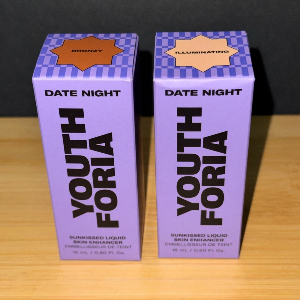 Youthforia Sunkissed Liquid Skin Enhancer - Bronzey and Illuminating BUNDLE